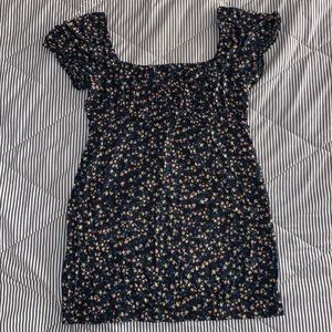 Black Floral Mini Dress